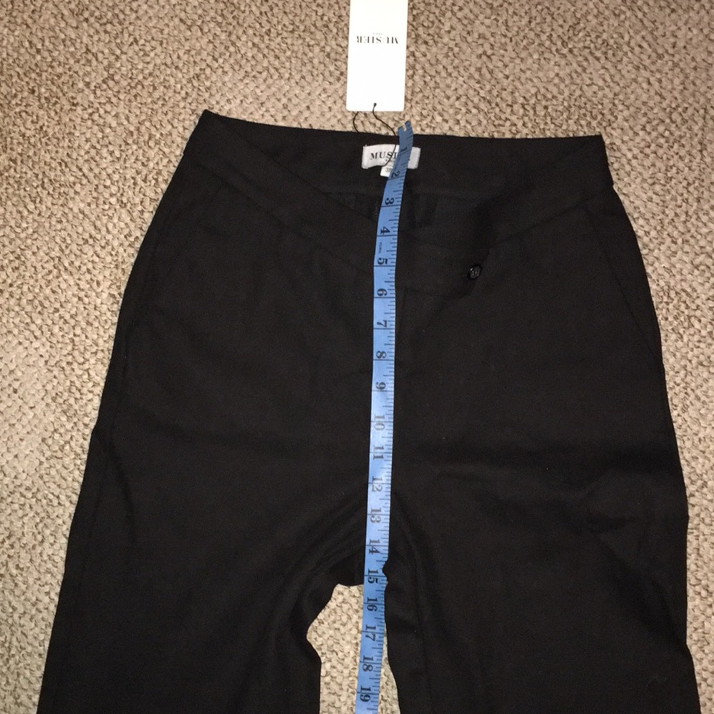 MUSIER PARIS NWT BLACK HIGH WAISTED HIGH END MADE IN ITALY DRESS TROUSERS EU38 - Picture 11 of 12